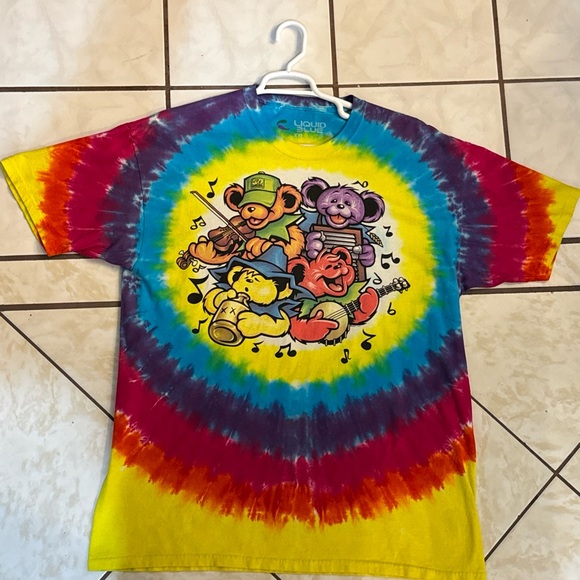 VIntage Grateful Dead Big River Jamboree Tie Dye T-Shirt Liquid Blue Size XXL - Picture 3 of 14